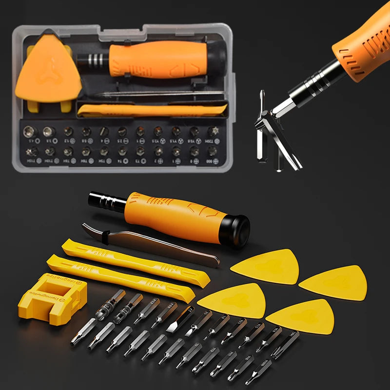 32 in 1 Multifunctional Screwdriver Set with 30 PCS Torx Phillips Magnetic Screw Driver Bits Hand Repair Tool for Phone Watch PC