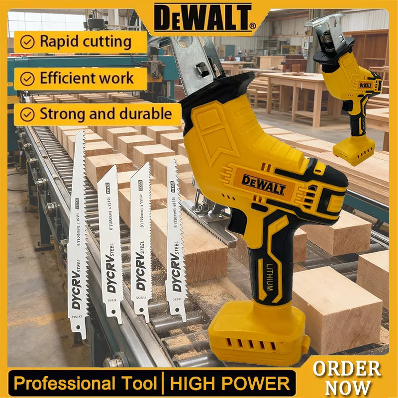 Dewalt 20V Brushless Electric Saw 2800RPM Cordless Reciprocating Saw Multifunctional Metal Wood Pipe Cutting Saw Power Tool