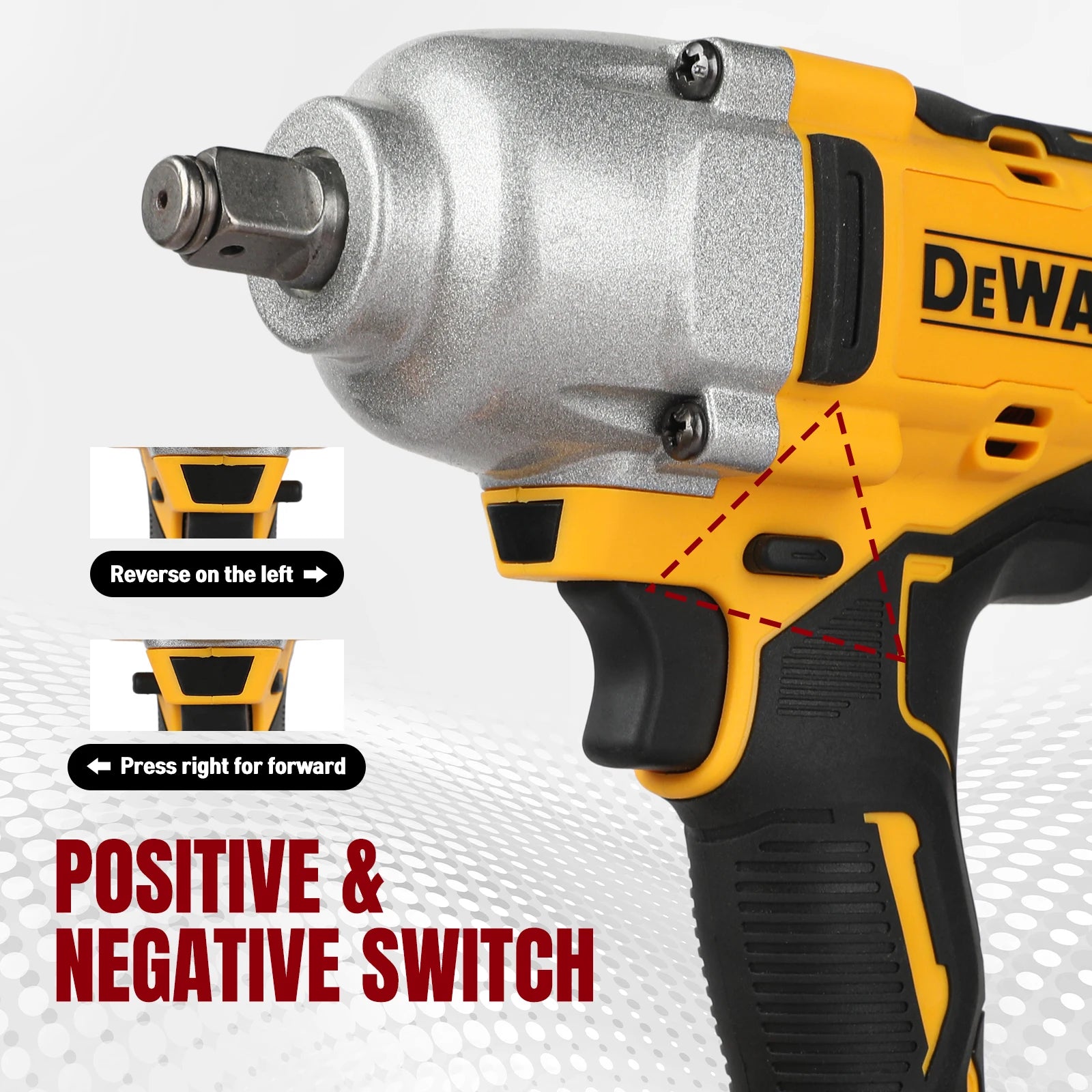 DEWALT 20V Cordless Impact Wrench | High Torque Brushless Motor | Durable Lithium-Powered Tool for Professional Use DCF900